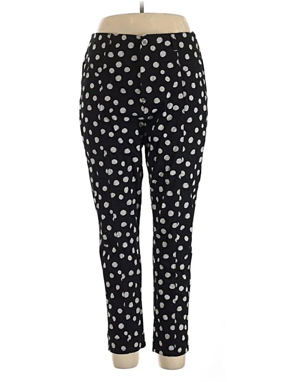 Lucy & Yak Dana Mom Jeans Polka Dot Black & White W36 EUC Organic Cotton